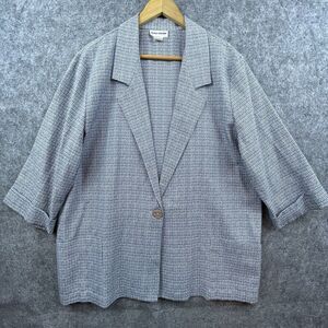 Vintage Alice Stuart Blazer Womens Extra Large Plaid Jacket Retro‎ Academia USA
